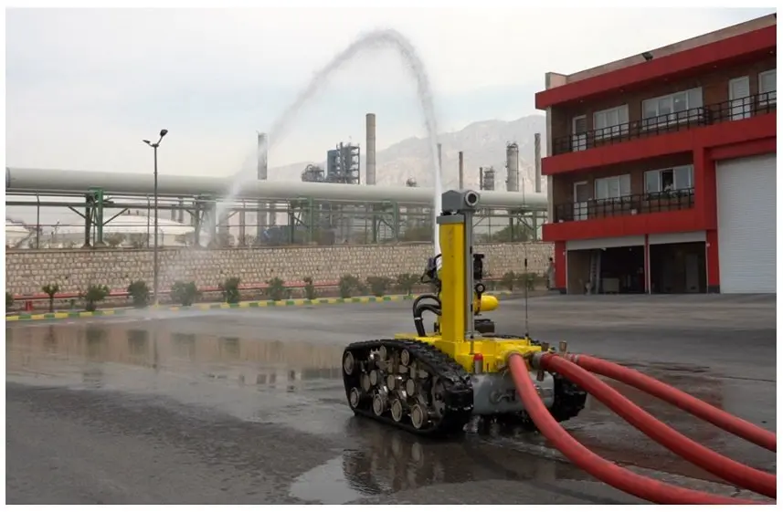 آتش نشانی شرکت پتروشیمی زاگرس به ربات آتش نشان مجهز شد