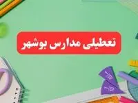 خبر فوری تعطیلی مدارس بوشهر فردا یکشنبه ۷ بهمن ۱۴۰۳ | مدارس بوشهر فردا یکشنبه ۷ بهمن ۱۴۰۳ تعطیل است؟